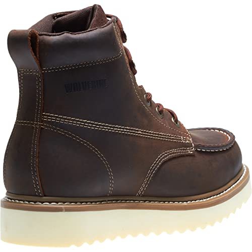 Wolverine Men's Loader 6" Soft Toe Wedge Work Boot, Brown, 9 EW US