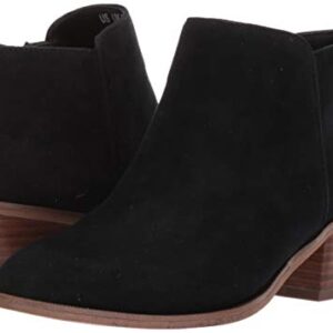 Amazon Essentials Women's Ankle Boot, Black Microsuede, 7.5