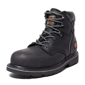 Timberland PRO Mens Pit 6 Inch Steel Safety Toe Industrial Work Boot, Black, 12 Wide US