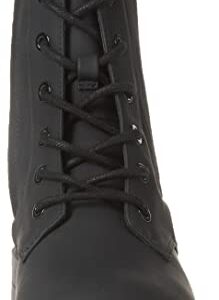 Amazon Essentials Women's Rubberized Combat Boot with Chunky Outsole, Black, 7