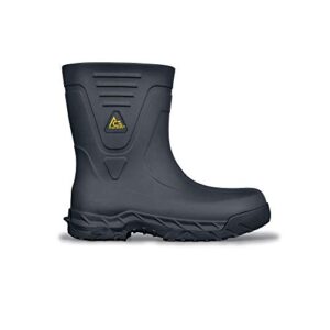 Shoes for Crews Bullfrog Pro II, Men's, Women's, Unisex Soft Toe Work Boots, Slip Resistant, Water Resistant, Black, Men's 8 Women's 9.5