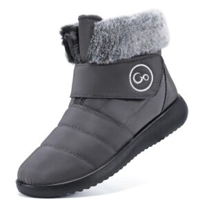 women snow boots winter shoes with fur lined warm slip on boots for women waterproof booties comfortable outdoor anti slip shoes