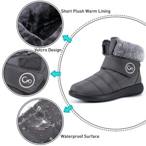 Women Snow Boots Winter Shoes with Fur Lined Warm Slip On Boots for Women Waterproof Booties Comfortable Outdoor Anti Slip Shoes