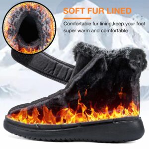 Women Snow Boots Winter Shoes with Fur Lined Warm Slip On Boots for Women Waterproof Booties Comfortable Outdoor Anti Slip Shoes