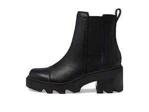 sorel women's joan now chelsea boot - black, black - 7