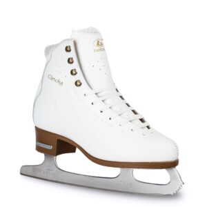 BOTAS - model: CINDY/Made in Europe (Czech Republic) / Figure Ice Skates for Women, Girls/Leather/Str. Cuff/White, Size: Adult 8