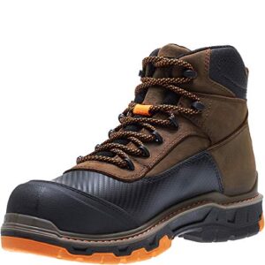 Wolverine men's Overpass 6" Mid Composite Toe Waterproof Work Boot, Summer Brown, 9.5