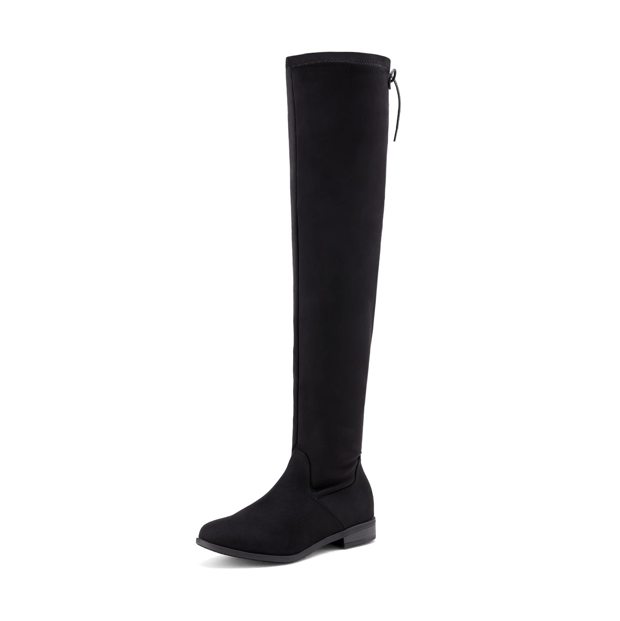 DREAM PAIRS Women's Uplace Black Suede Over The Knee Thigh High Winter Boots Size 8 M US