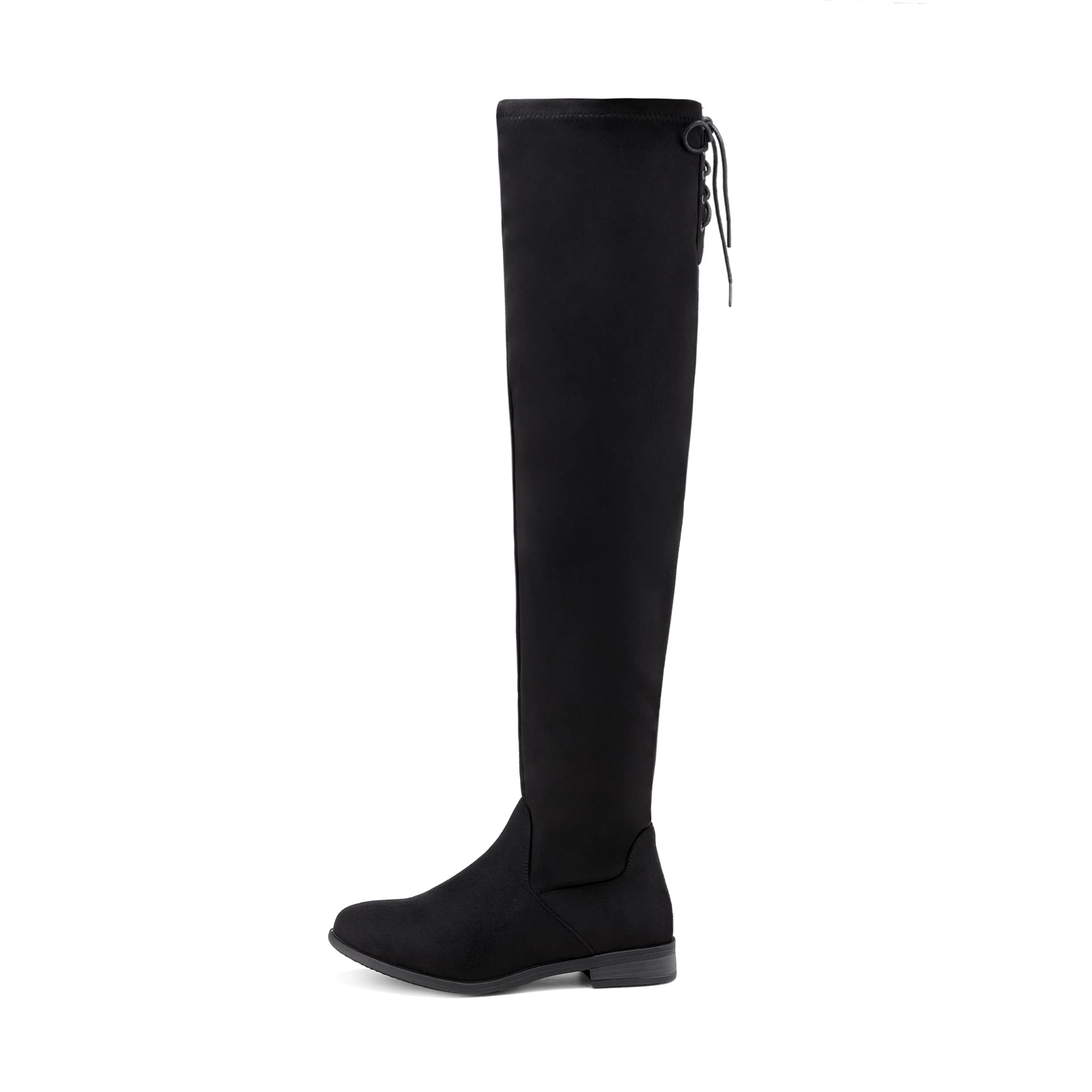 DREAM PAIRS Women's Uplace Black Suede Over The Knee Thigh High Winter Boots Size 8 M US