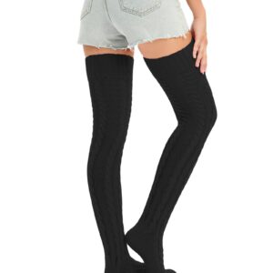 Sexybody Women's Thigh High Socks Over the Knee Knit Socks, Winter Leg Warmers Stockings Knee High Tube Arctic Fleece