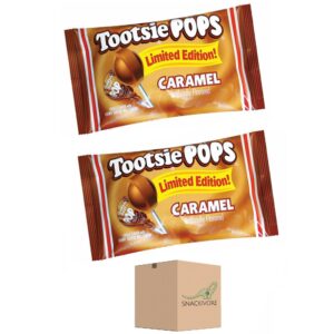 caramel tootsie pops 2 pack of 12.6oz bags of tootsie pops lollipops, tootsie pops lollipops bulk, totsipops, totsie lolipops bulk, totsiepops, tutsi bota, carmel pops, toosie pops by snackivore