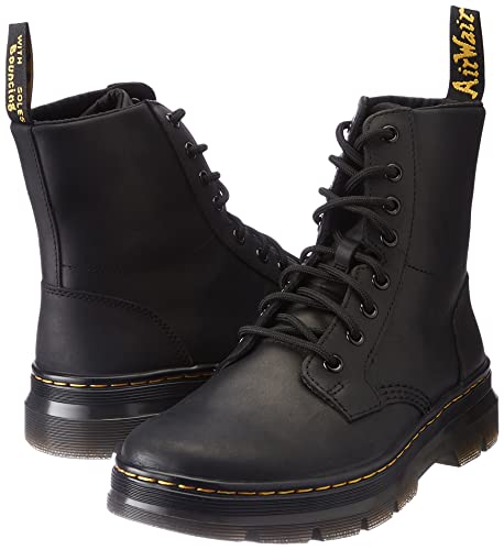 Dr. Martens unisex adult Lace Fashion Boot, Black Wyoming, 10 Women 9 Men US