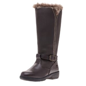 totes womens Boot, Esther Knee High Snow Boot Available in Medium and Wide Width Calf, Brown, 9 US