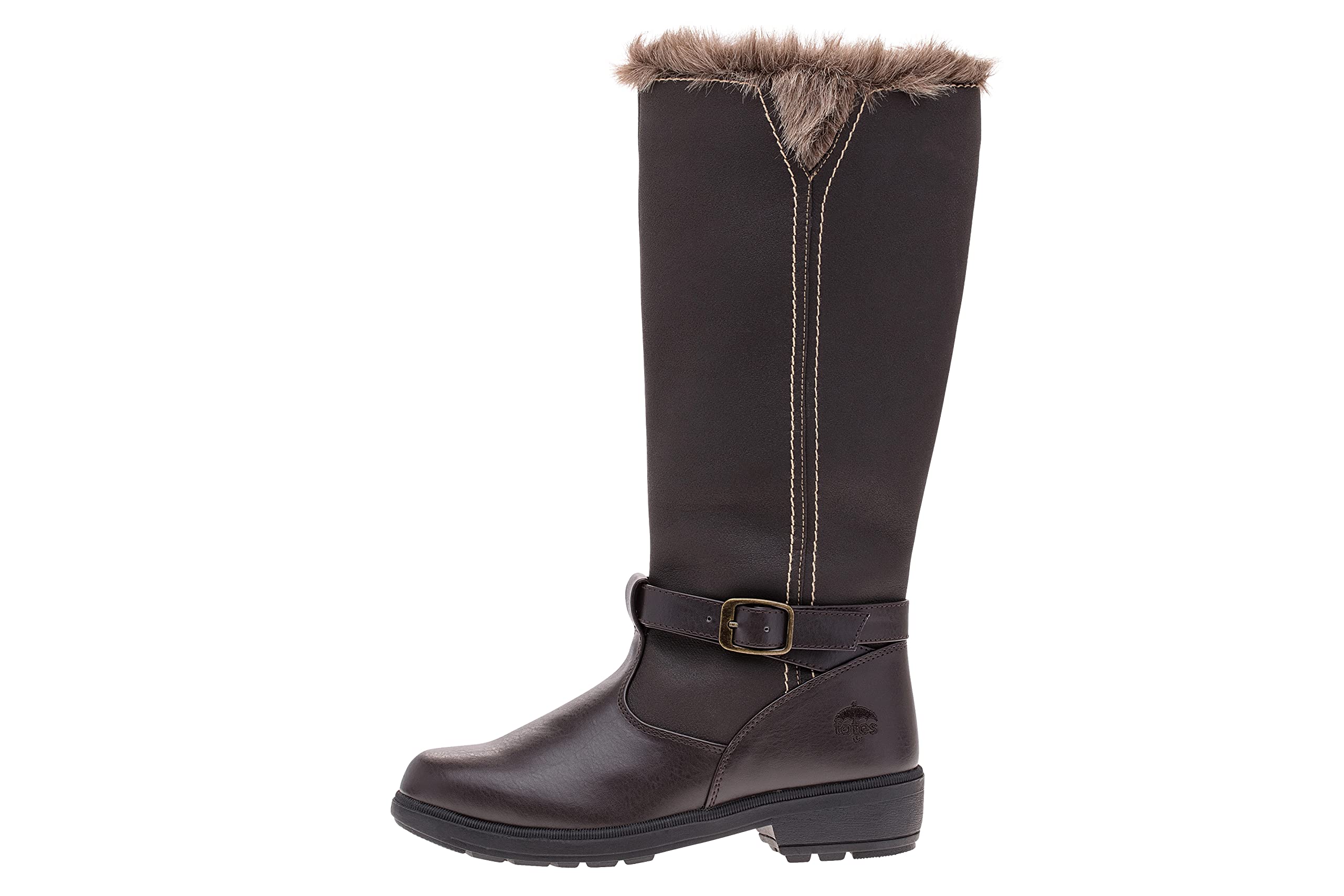 totes womens Boot, Esther Knee High Snow Boot Available in Medium and Wide Width Calf, Brown, 9 US