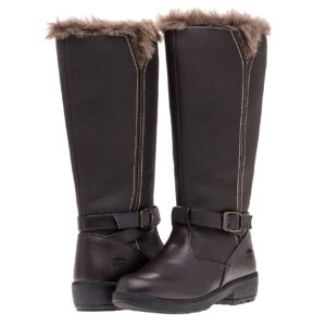 totes womens Boot, Esther Knee High Snow Boot Available in Medium and Wide Width Calf, Brown, 9 US