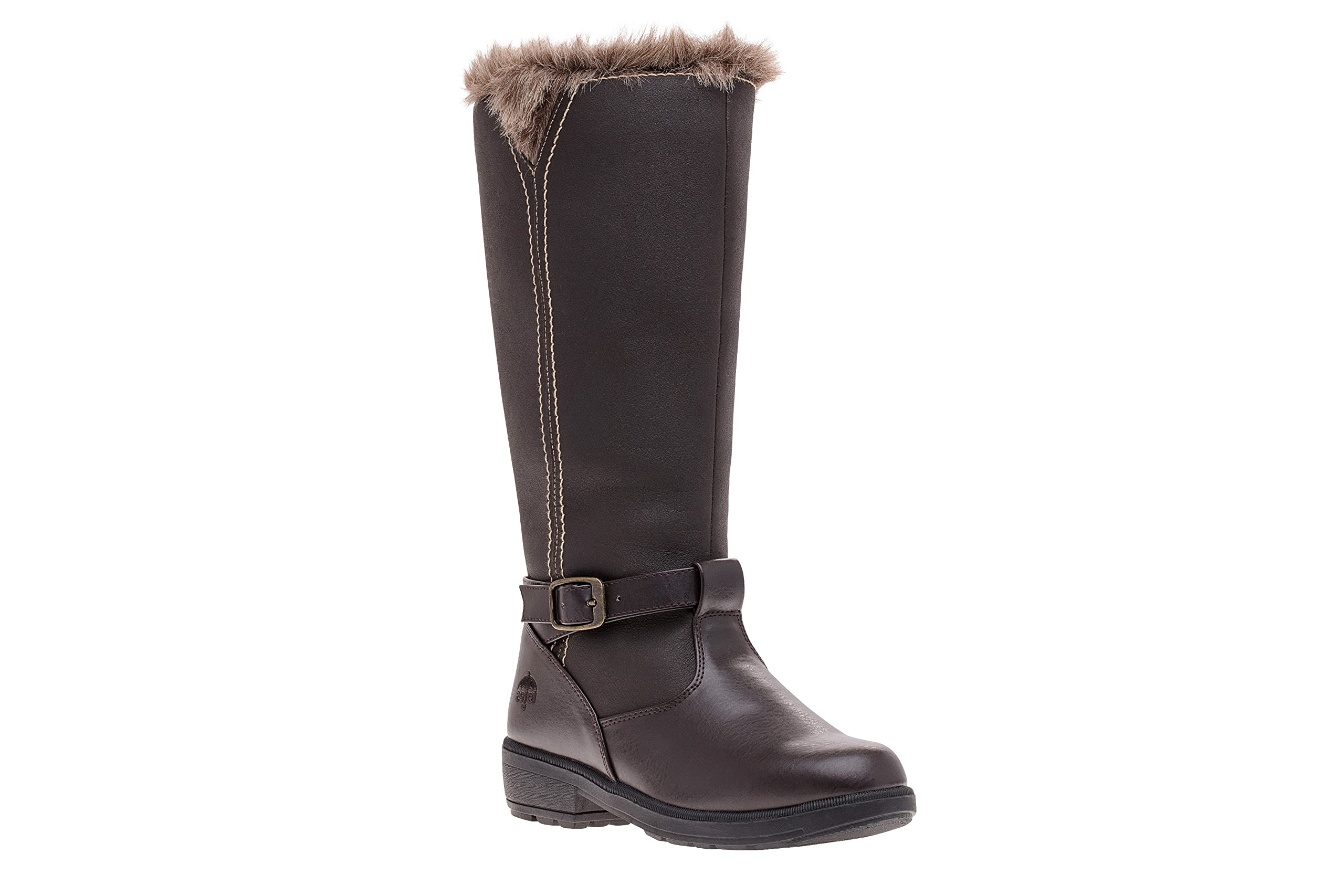 totes womens Boot, Esther Knee High Snow Boot Available in Medium and Wide Width Calf, Brown, 9 US