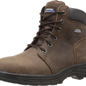 Skechers womens Workshire Peril-w footwear, Dark Brown, 8 US