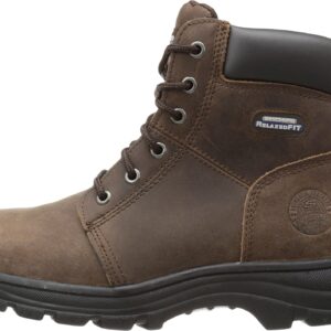 Skechers womens Workshire Peril-w footwear, Dark Brown, 8 US