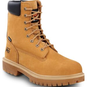 Timberland PRO 8IN Men's, Wheat, Steel Toe, EH, MaxTRAX Slip Resistant, WP Boot (13.0 W)