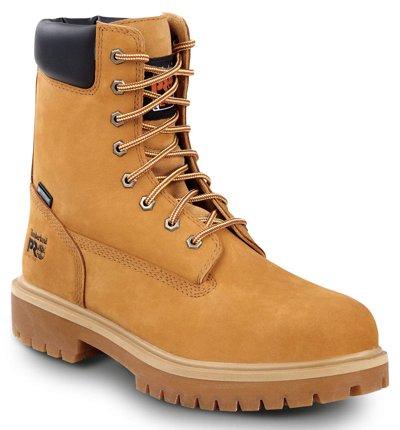 Timberland PRO 8IN Men's, Wheat, Steel Toe, EH, MaxTRAX Slip Resistant, WP Boot (13.0 W)