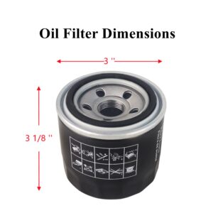 Kvjicdo Oil Filter B20 B1750 B2320 B7510 ZD326P BX2670 Fit For Ku-bota HH150-32094 Hnoda 15400-679-023 JD AM101378 To-ro 104-5167 S-cag100800 (2 Pack)