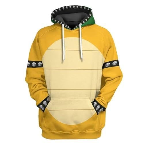 XIAMUSZ Super Brothers Hoodie Cosplay Costume Pullover Sweatshirt (Small, Yellow)