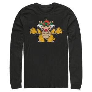 nintendo men's just bowser t-shirt, 4x-large, black