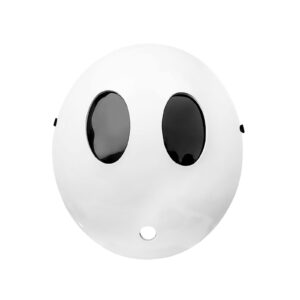 DOEA Shy Guy Mask Halloween Mask Party Favors, White Shy Guy Cosplay Costume Masquerade Props Game Video Birthday Party Supplies