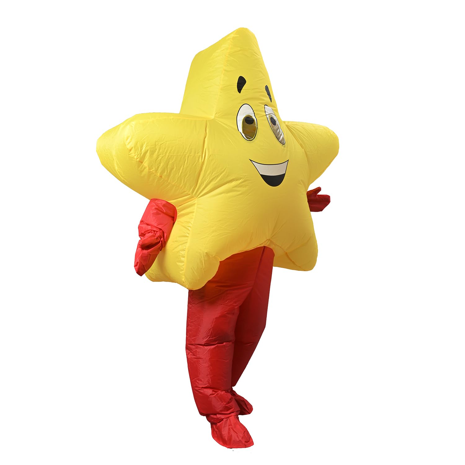 Longteng Five-Point Star Costume Adult Inflatable Costume Men Fancy Dress Halloween Blow Up Suit Cosplay Party (Red)