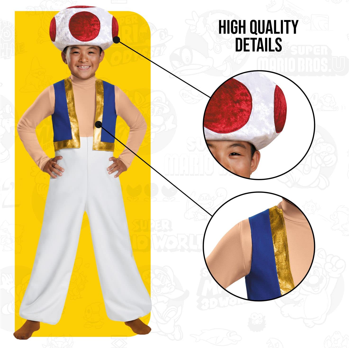 Toad Deluxe Costume, Large (10-12)