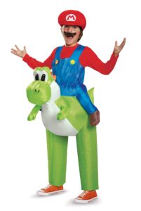 mario riding yoshi child costume, one color, one size child