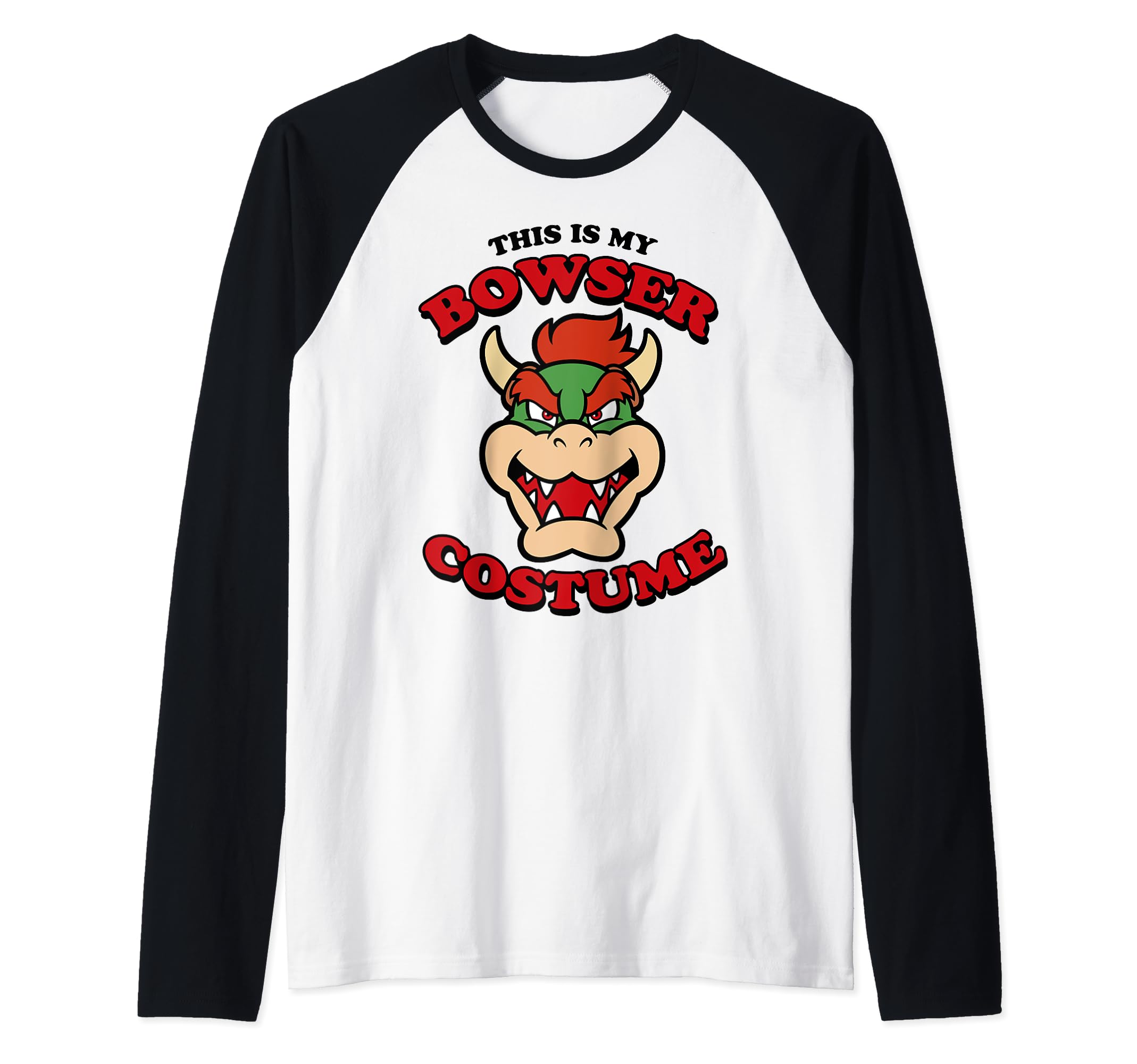 Nintendo Super Mario Bowser Costume Raglan Baseball Tee