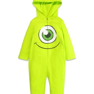 Disney Pixar Monsters Inc. Mike Wazowski Little Boys Cosplay Fur Coverall 7-8