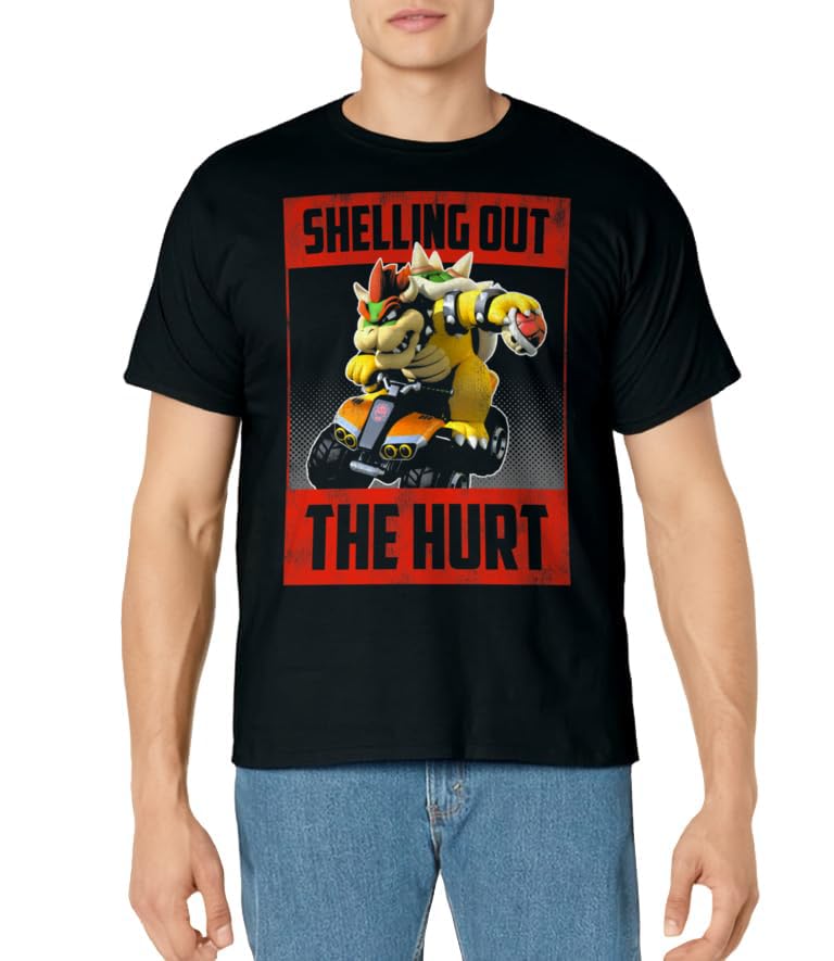 Mario Kart Bowser Shelling Out The Hurt Graphic T-Shirt T-Shirt