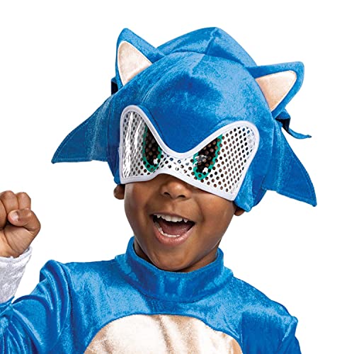 Disguise Sonic the Hedgehog Costume, Official Sonic Movie Costume and Headpiece, Toddler Size Small (2T)