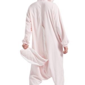 DELEY Unisex Pink Axolotl Onesie Adult Pajamas Halloween Cosplay Costume Animal Jumpsuit Homewear Sleepwear