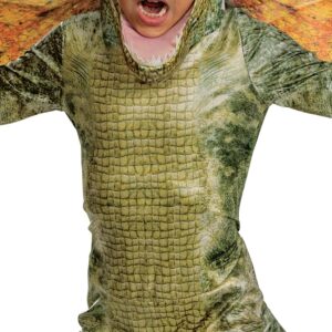 Jurassic World Dilophosaurus Costume for Kids, Official Jumpsuit and Headpiece, Child Size Medium (7-8)