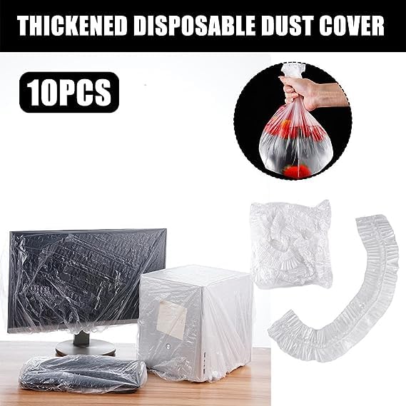 10 Pcs Thickened Disposable Dust Cover,Clear Kitchen Appliance Covers,Elastic Household Kitchen Appliance Universal Dustproof Protective Cover,for Toaster Oven Blender Pressure Cooker Accessories