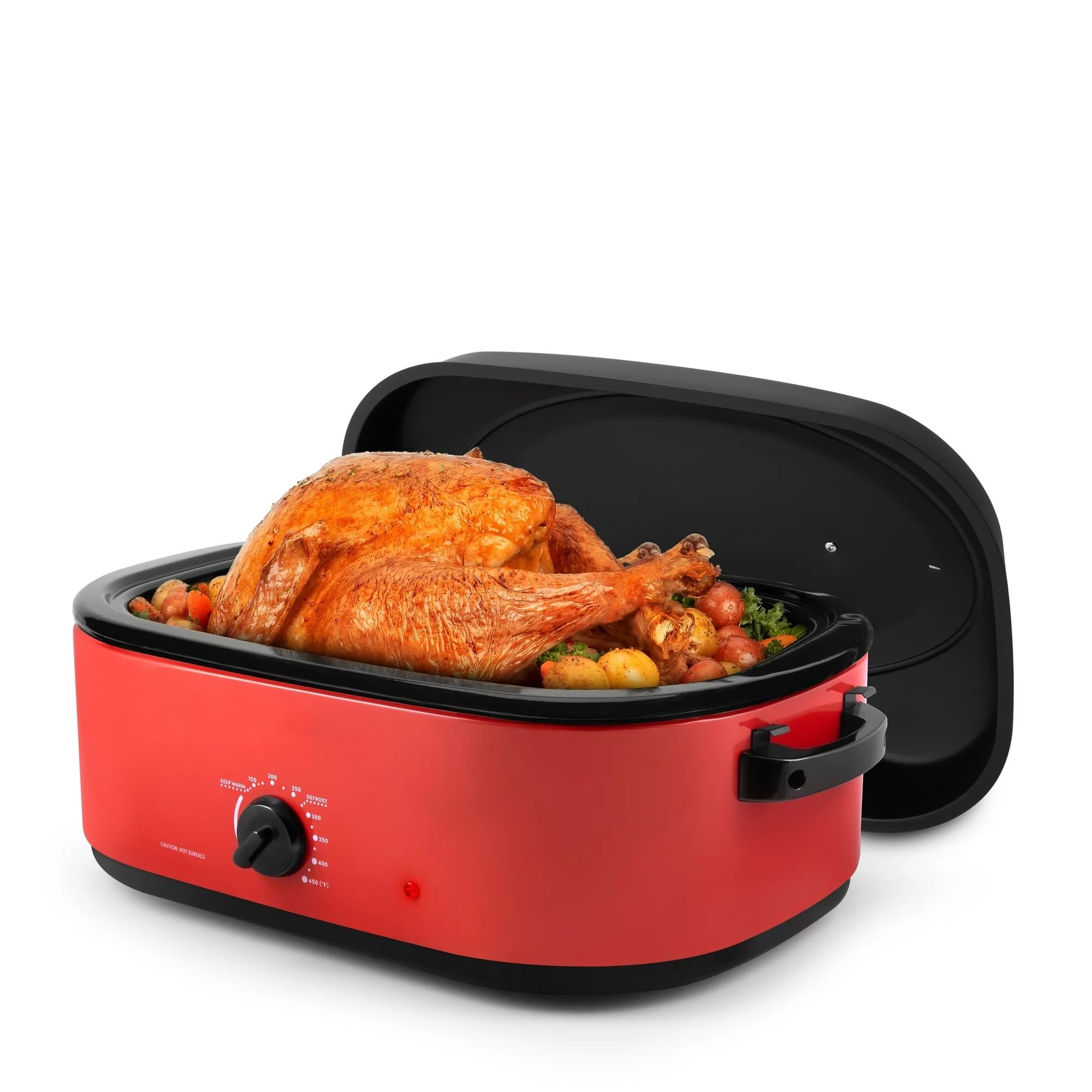 18Qt. Roaster Oven with High-Dome Lid, Red Hot Plate Kitchen Appliances Electric Oven Cooking Appliances Home Appliances Horno Electrico De Cocina