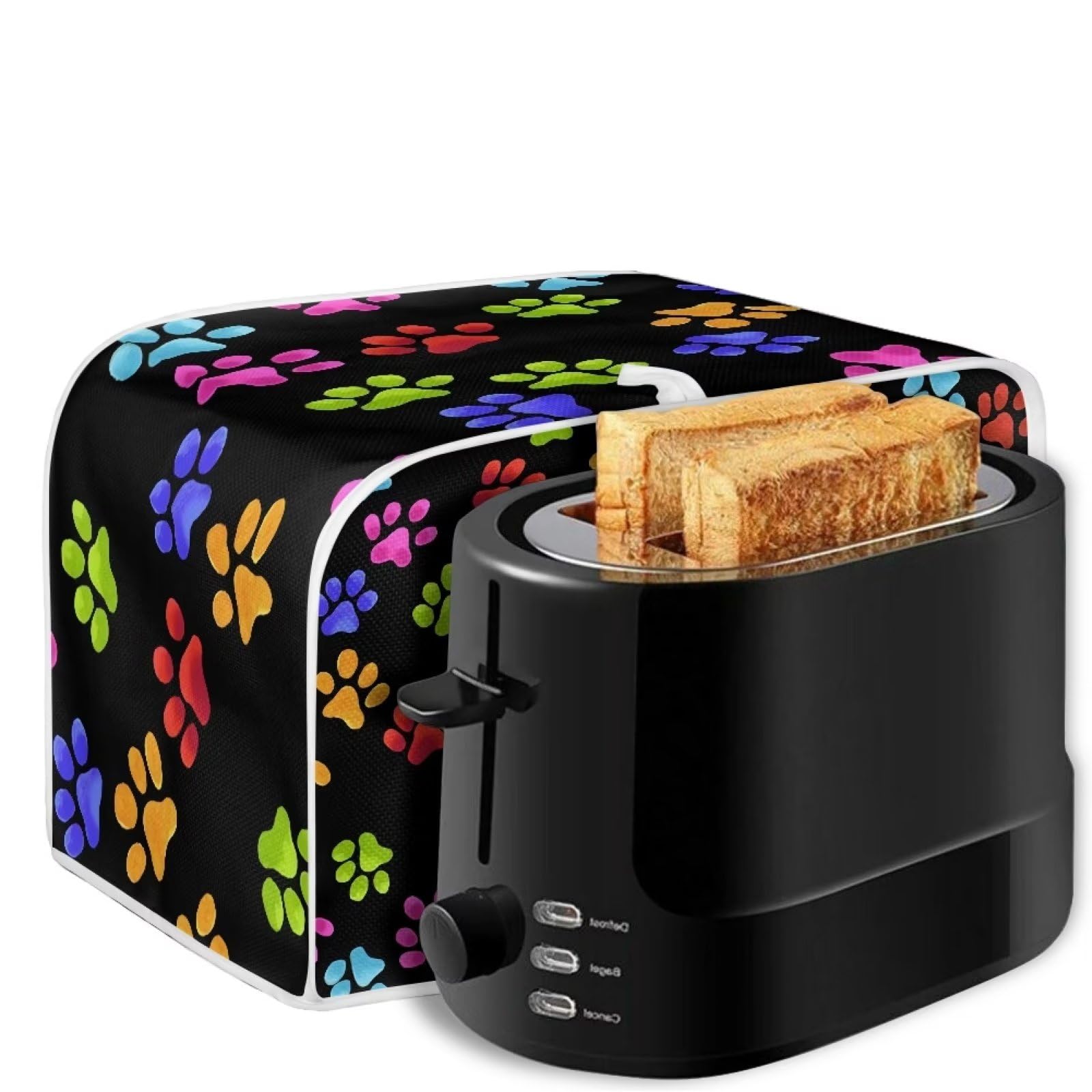 Psesaysky Paw Toaster Covers Dust Cover Kitchen Home, Waterproof Kitchen Small Appliance Covers Bread Maker Oven Fit Most 2 Slice Toaster