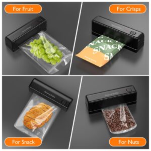 HEERTTOGO Heating Sealer, Mini Sealer Machine Rechargeable 3000mAh, Heating Quick Sealer for Food Bag, Chips and Snacks Bags Freshness, Portable item for Kitchen, Picnic, Gift for Family, Friends