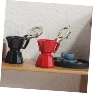 COHEALI decor coffee pot coffee makers Mini Coffee Machine Model Micro-scene Adornment Mini Kitchen Coffee Machine Mini House Appliances household Accessories furniture Ob11 alloy