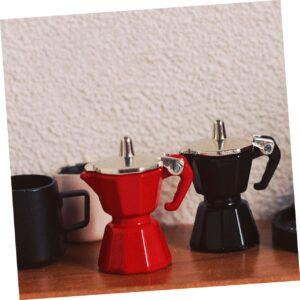 COHEALI decor coffee pot coffee makers Mini Coffee Machine Model Micro-scene Adornment Mini Kitchen Coffee Machine Mini House Appliances household Accessories furniture Ob11 alloy