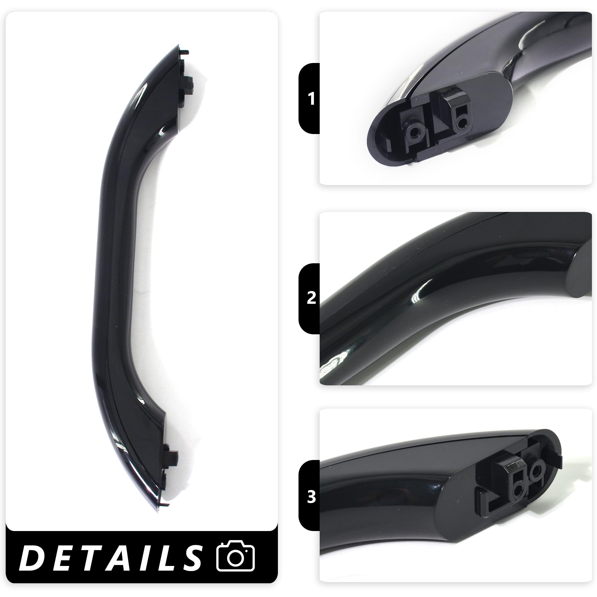 GYOFFULL WB15X10144 Microwave Door Handle Black Compatible with GE Microwaves Replaces AP3792823,1085689, AH952973 Oven Replacement Parts Kitchen Appliance Accessories