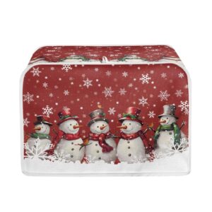 baxinh christmas snowman printed bread machine cover, 4 slice toaster cover kitchen appliance cover, anti-dust toaster cover bakeware protector, washable appliance cover for kitchen accessories