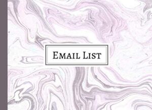 email list | guest book with space for collecting email addresses, name and comments, email log book: marble mailing list book | art show exhibition | ... email list | business email address list