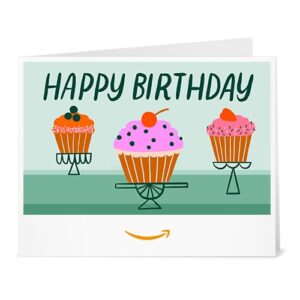 amazon gift card - birthday cupcake (print at home)