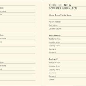 Peony Garden Internet Address & Password Logbook