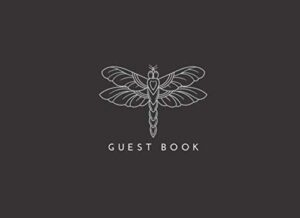 guest book: dragonfly visitor sign in book with email column | compact and small soft cover to suit any home or business