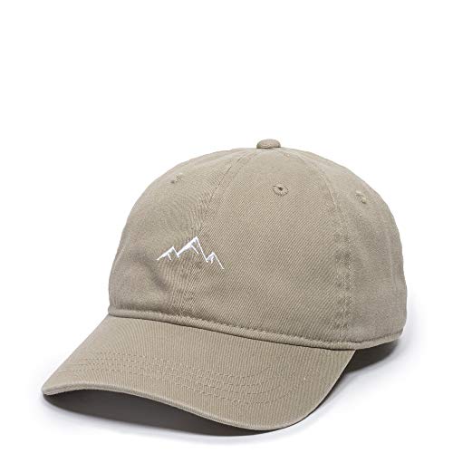 Outdoor Cap Standard Mountain dad hat-unstructured soft cotton cap, Khaki, One Size